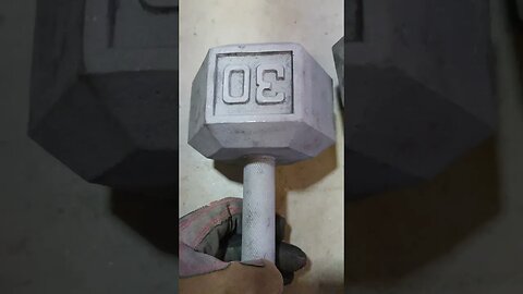 Restoring Rusted Dumbbell Weights - Transformation Time-lapse! #shorts