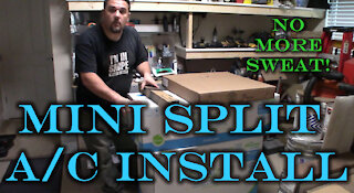 DIY: Mini Split A/C Install! No More Sweating!!!!
