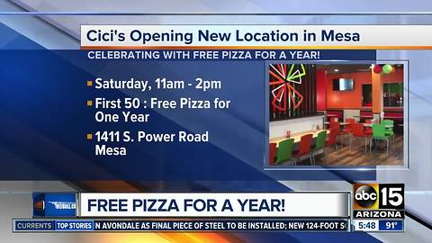 Get free pizza for a year at Cici's grand opening in Mesa!