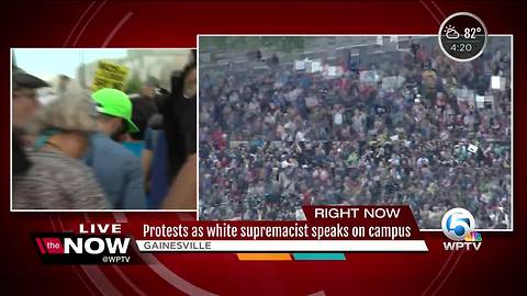 Richard Spencer greeted with protests at University of Florida