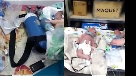 Ukrainian Newborns in Bomb Shelter Get Oxygen Pumped by Hand