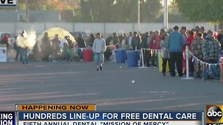 Hundreds line-up for free dental care in the Valley