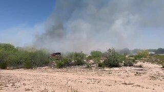 TFD responds to brush fire off Benson highway