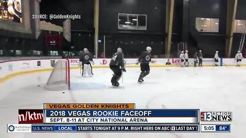 Vegas Golden Knights rookie faceoff