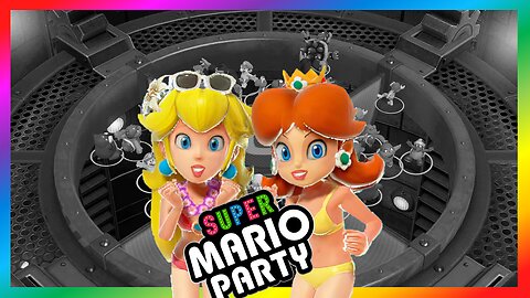 Super Mario Party - It's the Pits Minigame - Peach Daisy VS Waluigi Luigi