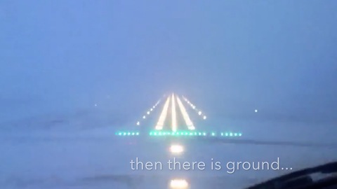 Eerie Boeing 777 Landing