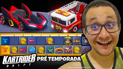 Passe da Pré-Temporada do KartRiders Drift no Lançamento