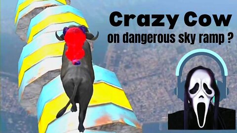 cow on sky ramp | android games | Crazy Cow Parkour - IMPOSSIBLE gta v | #cow, #run, #game