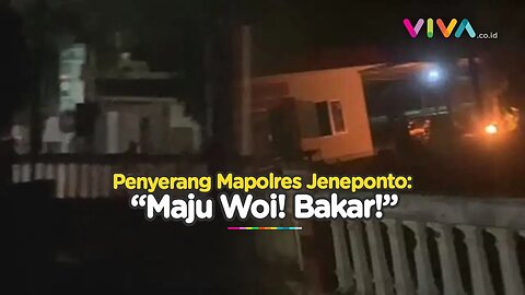 HUJAN SERANGAN! 100 OTK Membabi Buta Serang Mapolres Jeneponto