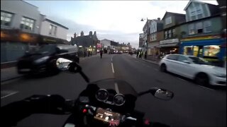 BIKER RUNS FROM POLICE