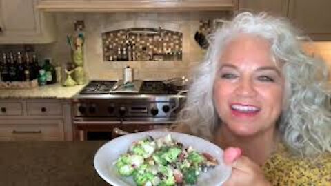 Gluten Free Dairy Free Broccoli Salad PLUS SECRET to chopping onions tear FREE!!