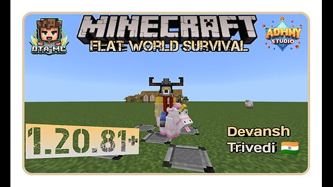 Flat world survival map for minecraft PE by DtA MC or ADHMY STUDIO