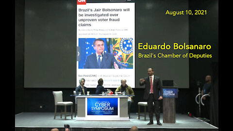 Eduardo Bolsanaro Speaks at the Cyber Symposium
