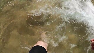 walking in the sea. GoPro 19th June 2023