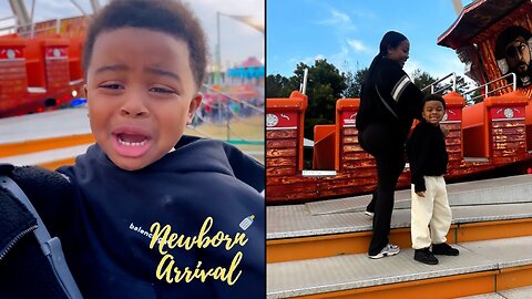 Lil Baby & Jayda Cheaves Son Loyal Rates The Pirate Ship Ride A Zero Out Of Ten! 😭