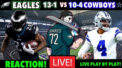 Eagles vs Cowboys REACTION! Minshew Time! LIVE PLAY BY PLAY! Can Eagles Clinch #1 Seed?
