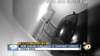 More garages burglarized at apartment complex