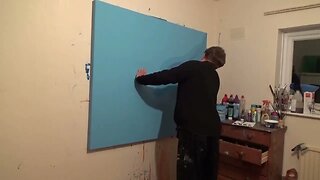 Painting Large Abstract 'Returning to a sky' in Real Time