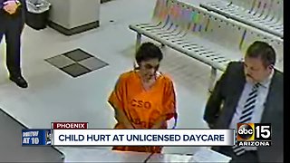 Woman running unlicensed Phoenix daycare arrested after child suffers broken arm