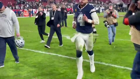 #Cowboys Dak Prescott after leading the Cowboys to their first road playoff win in 30 years