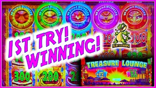 NEW SLOT! STACKS OF TIKI'S AND ALL FEATURES FOR THE WIN! Treasure Lounge Slot by Konami