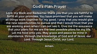God’s Plan Prayer (Prayer for a New Job Opportunity)