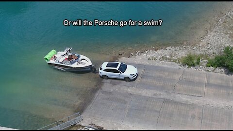 Brett Scally Launches His Huge Boat with a Porsche SUV - A Drone View