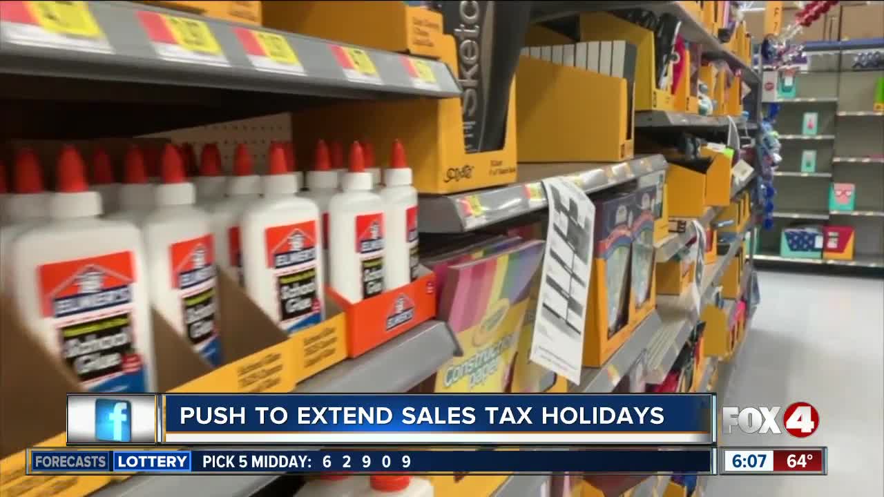 Florida lawmakers push for extended sales tax holidays in 2020