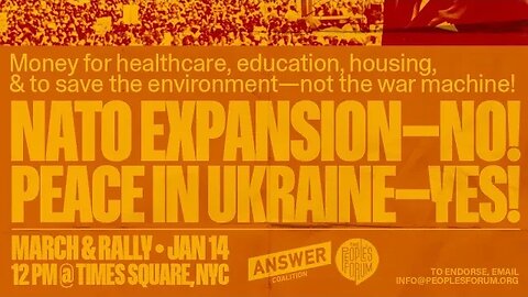 #MLKDay2023 #MLKWeekend #Ukraine March and Rally Times Square 1/14/23 hosted by People's Forum NYC