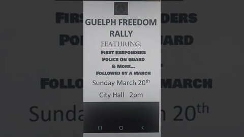 Guelph Freedom Rally March 20th 2022