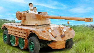 Wood Carving - Builds TANK EBR 105 Panhard ( WOT )