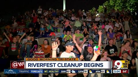 Cleanup begins after thousands enjoy Riverfest