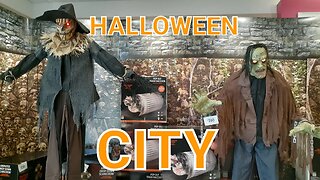 HALLOWEEN CITY 2023!! Walkthrough, Decor & HUGE Animatronics! The Last Code Orange #halloween