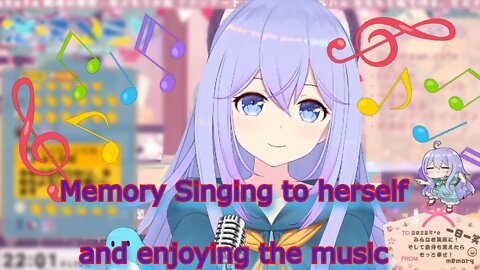 just a clip of vtuber utakata memory singing to herself and vibing with music