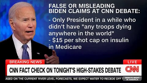 CNN discusses the inaccuracies in Joe Biden's statements during his debate with Donald Trump