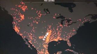 Earthquakes & Epicenters, Fire Map. 11/12/2022