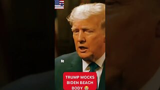 TRUMP MOCKS BIDEN BEACH BODY 😂 #shorts