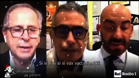 Crisanti, Pregliasco e Bassetti cantano Jingle bells (da brivido) Si si vax