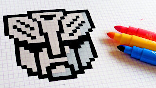 how to Draw Transformers Logo - Hello Pixel Art by Garbi KW