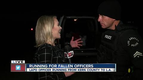 LAPD Officer runs from Bakersfield to Los Angeles to honor fallen officer