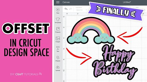 FINALLY!! 🙌 How To Offset In Cricut Design Space using ONLY Cricut Design Space! March 2021