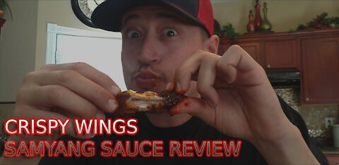 CRISPY WINGS+SAMYANG SAUCE REVIEW