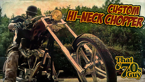 Riding in Style: Custom Hi-Neck Chopper Showcase and Noisy Road Footage!