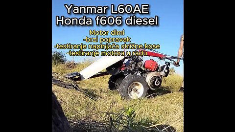 Yanmar L60AE -motor dobiva previše goriva #honda #freza #yanmar