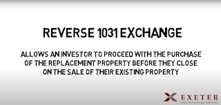 Reverse 1031 Exchanges
