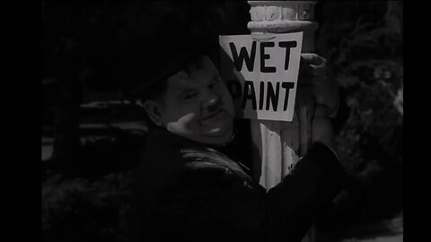 Laurel and Hardy in The Big Noise (1944) - Wet Paint