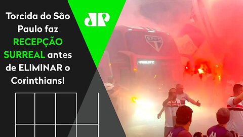 DE ARREPIAR! Torcida do São Paulo faz FESTA INSANA na CHEGADA do ÔNIBUS para pegar o Corinthians!