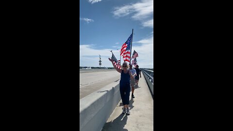 American Flag Walk - June 11, 2022 - Vero Beach, FL - *We walk Barber Bridge every Saturday 10 am*
