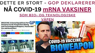 VIKTIG MELDING FRA REPUBLIKANERE I USA - mRNA VAKSINER ER BIOVÅPEN