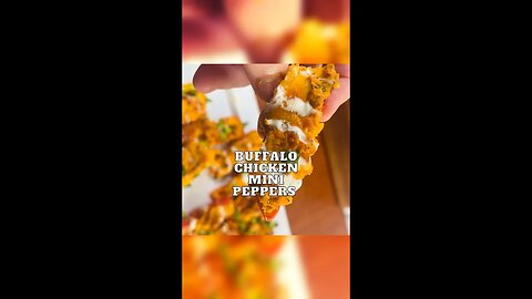 Buffalo Chicken Mini Peppers #shorts #ketosnacks